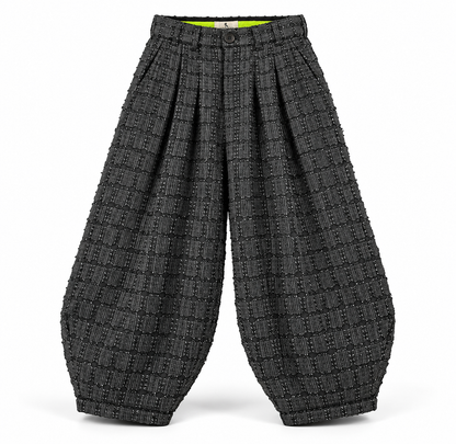 Textured balloon pants