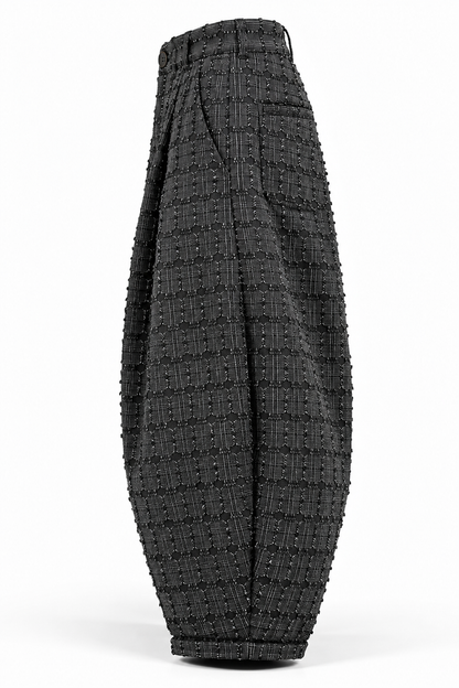 Textured balloon pants