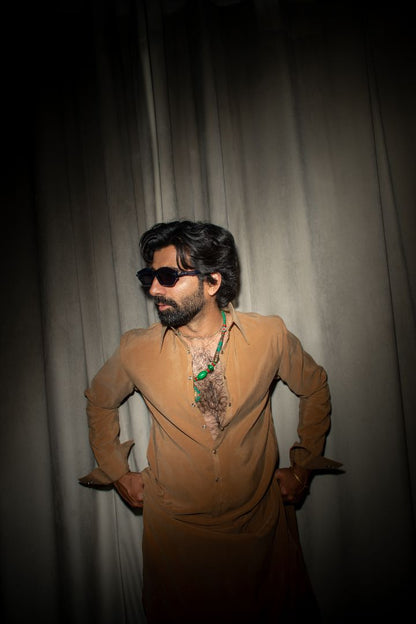 Camel Shalvar Kameez