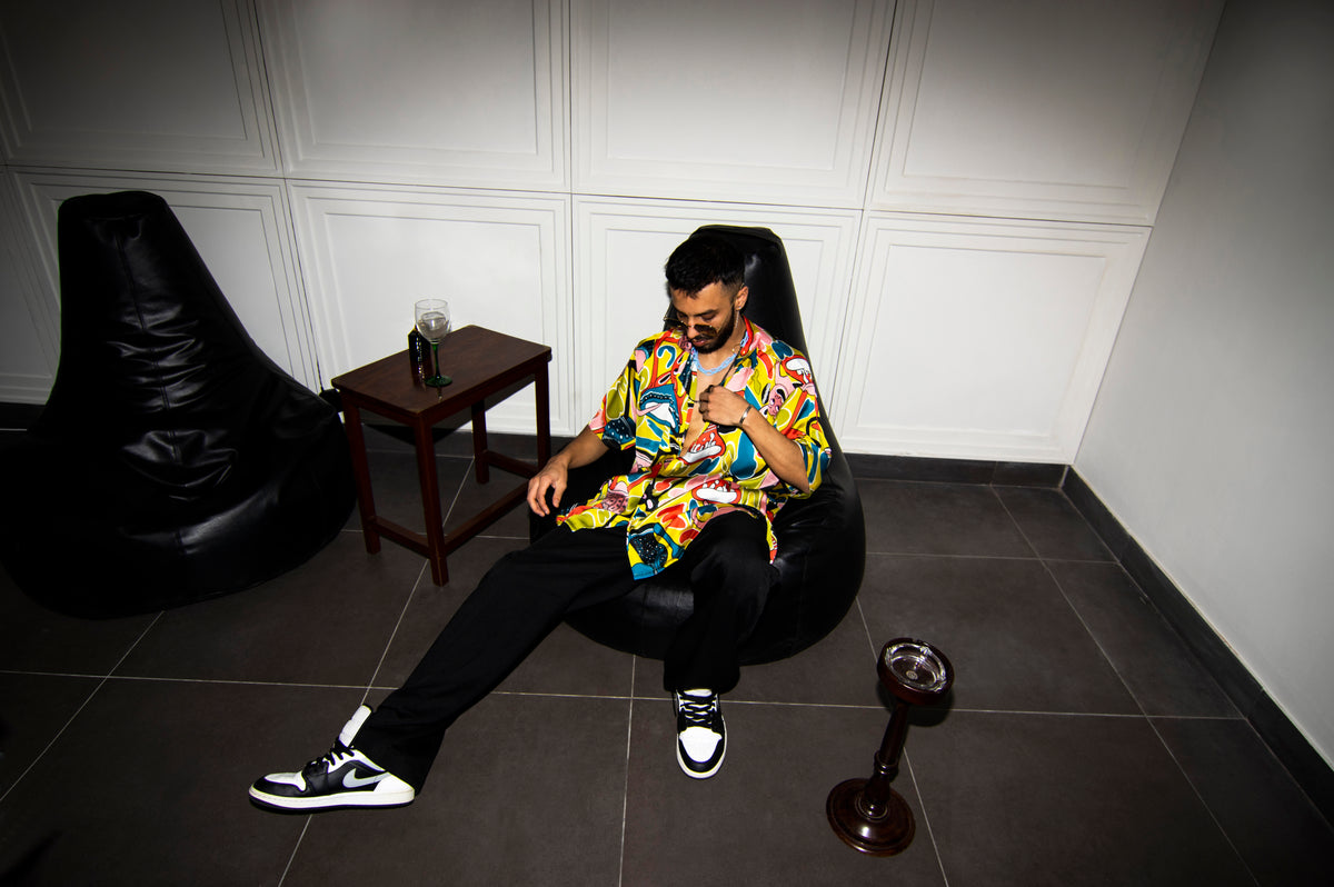Colorful Abstract Print Men's Shirt & Trousers Set