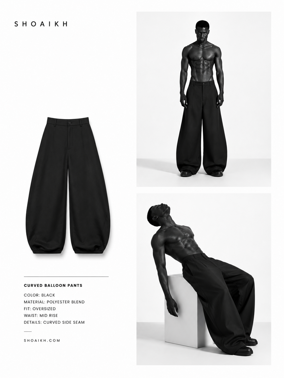 Black balloon pants