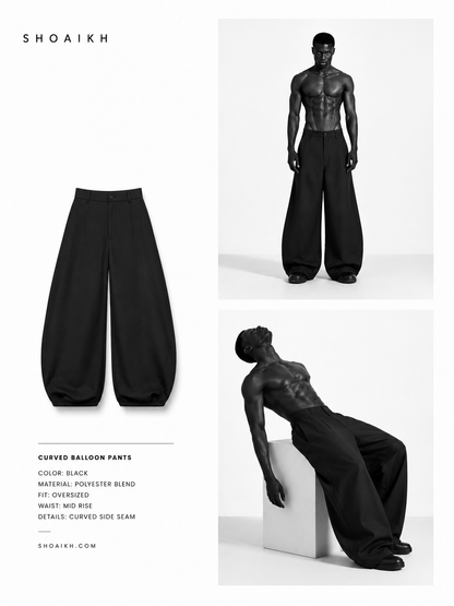 Black balloon pants