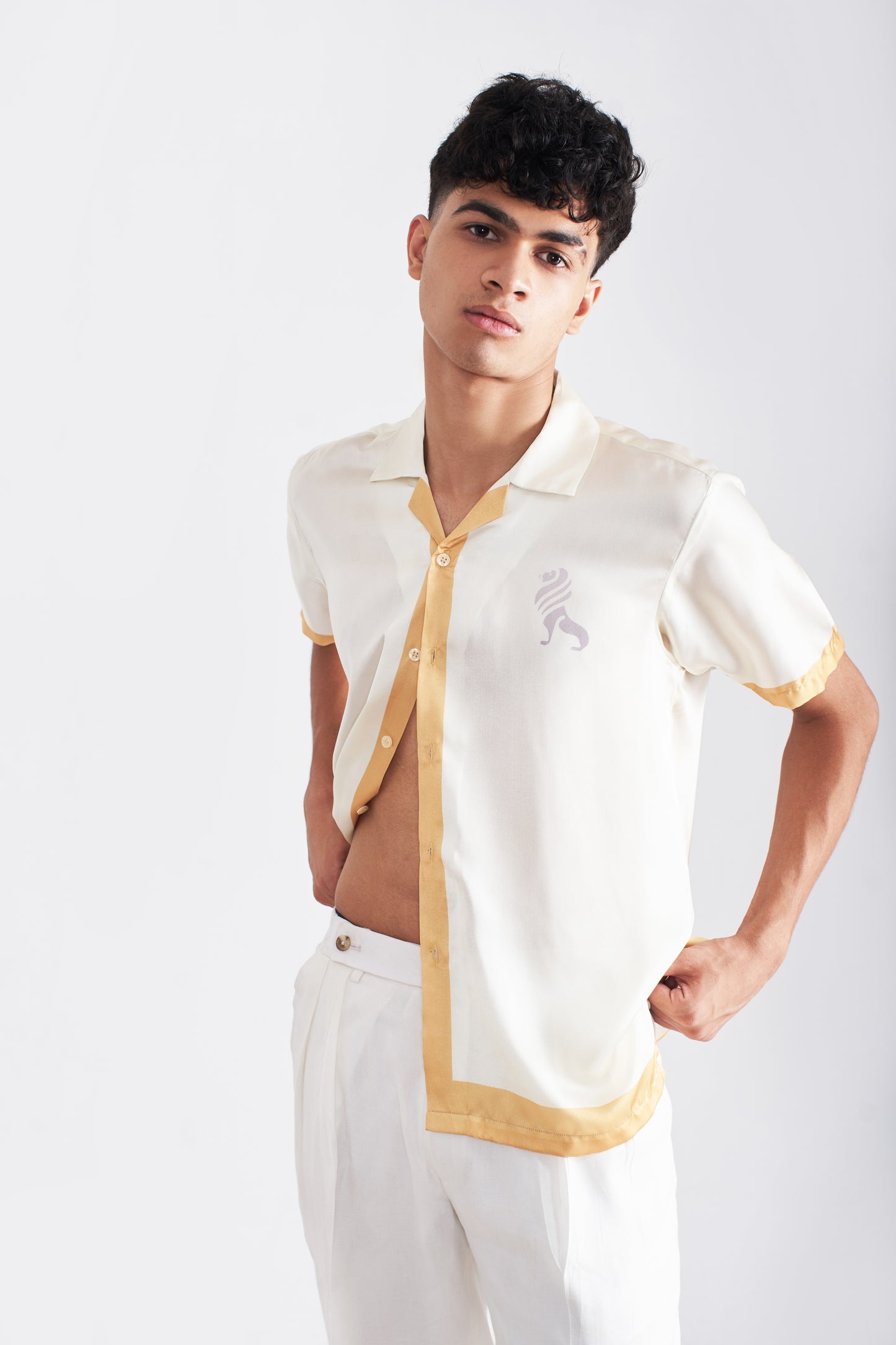 Men’s Vintage Short Sleeve Button-shirt and pent